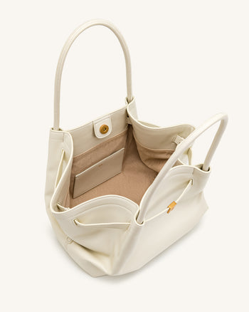 Hana Borsa tote media - Bianco sporco