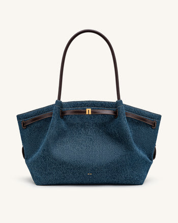 Hana Borsa tote grande - Denim blu scuro