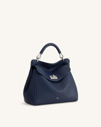 Lucia Borsa Classica con Manico Superiore - Blu Navy