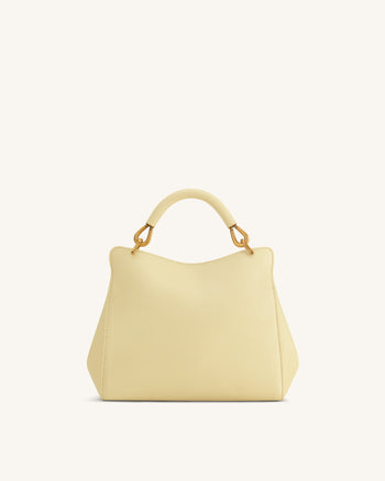 Lucia Borsa Classica con Manico Superiore - Giallo Chiaro