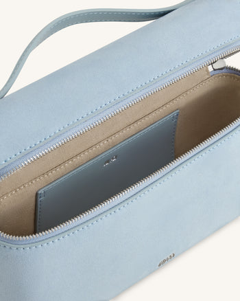 Thea Borsa a mano in similcamoscio - Celeste