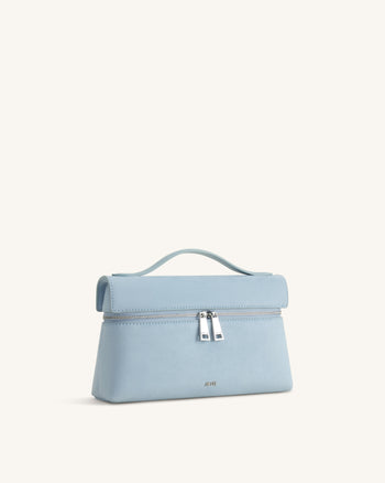 Thea Borsa a mano in similcamoscio - Celeste
