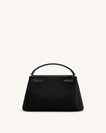 Carmen Borsa a mano in similpelle scamosciata - Nero