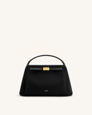 Carmen Borsa a mano in similpelle scamosciata - Nero