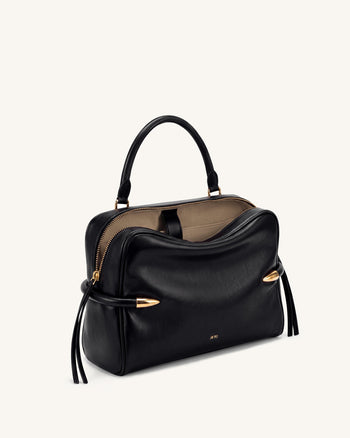Callie Borsa a spalla con dettaglio a zanna - Nero