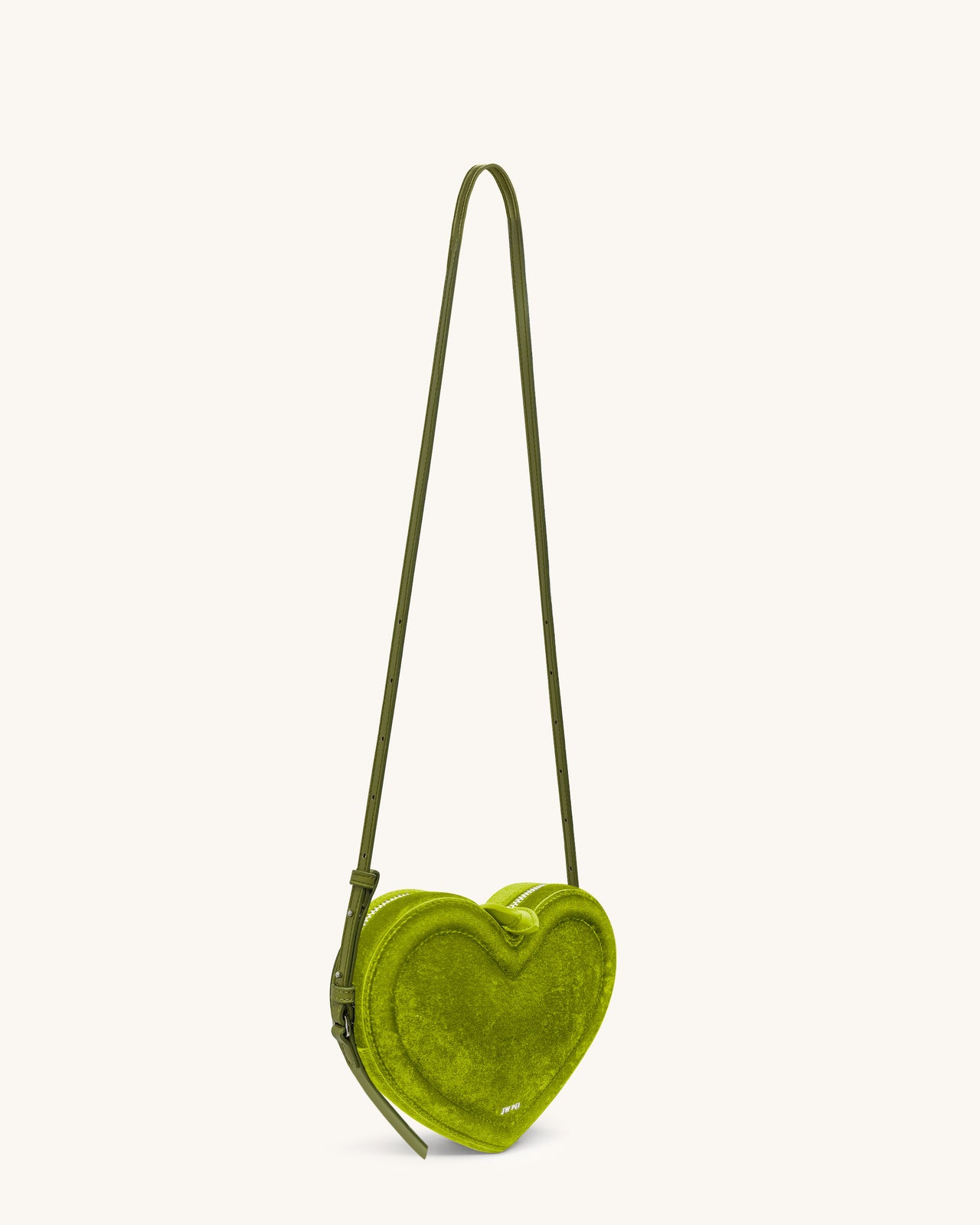 Arlene Borsa a forma di cuore in velluto - Verde