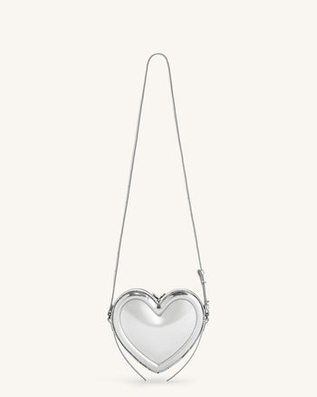 Borsa a forma di cuore Arlene - argento