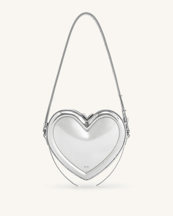 Borsa a forma di cuore Arlene - argento