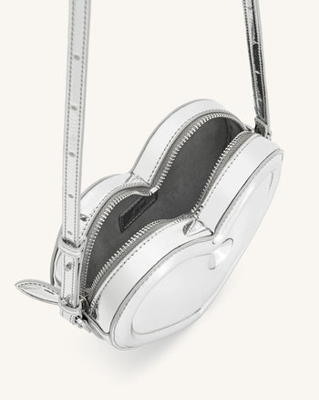 Borsa a forma di cuore Arlene - argento