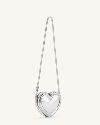 Borsa a forma di cuore Arlene - argento