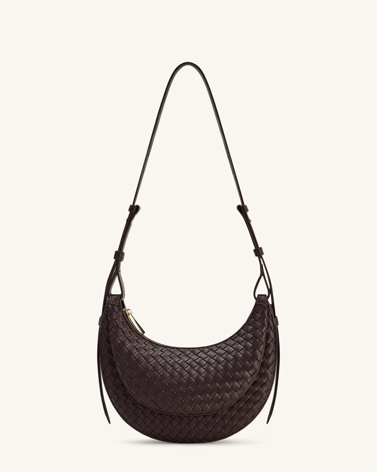 Sharon Borsa a Tracolla Intrecciata - Marrone Caffè