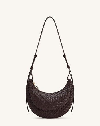 Sharon Borsa a Tracolla Intrecciata - Marrone Caffè