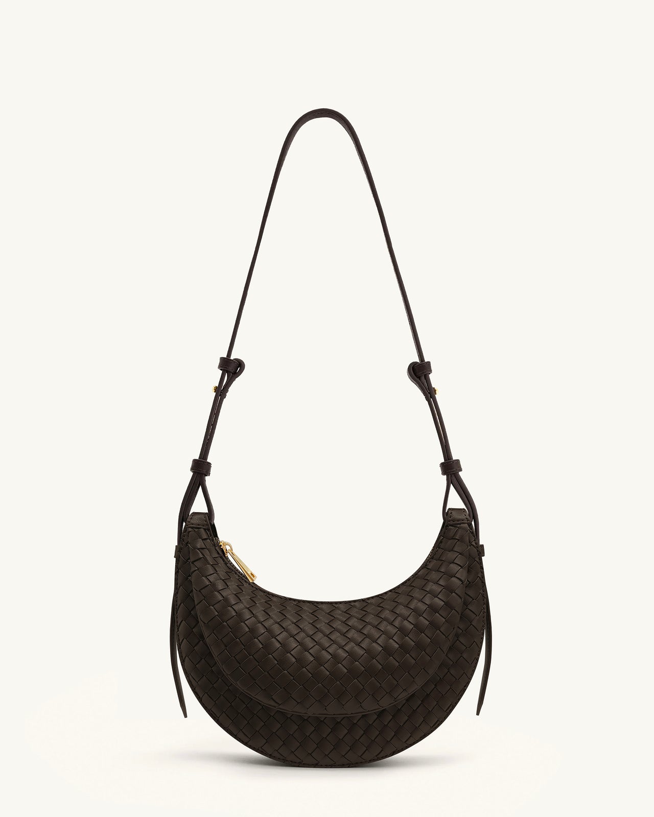 Sharon Borsa a Tracolla Intrecciata - Marrone Caffè