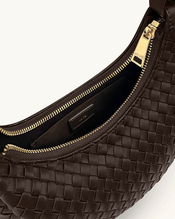 Sharon Borsa a Tracolla Intrecciata - Marrone Caffè