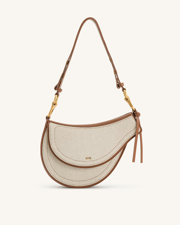 Ashlie Borsa A Tracolla - Tela Marrone