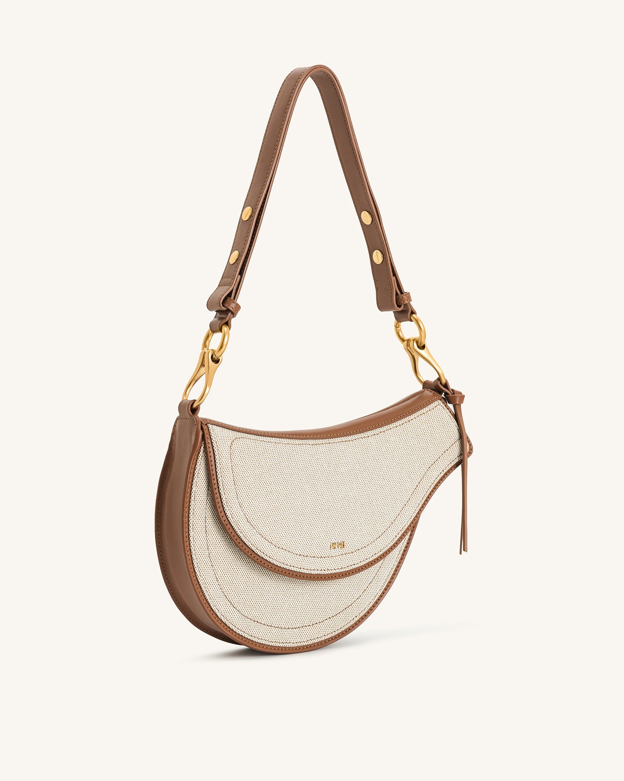 Ashlie Borsa A Tracolla - Tela Marrone