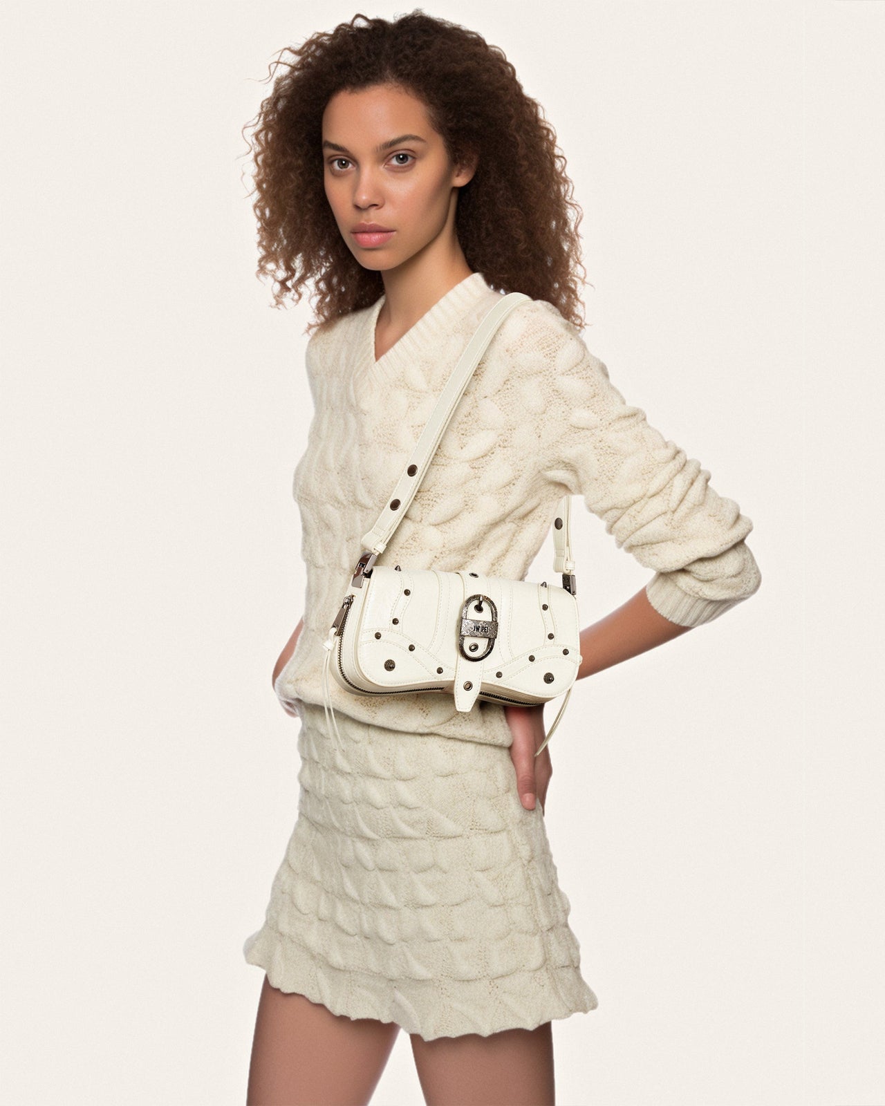 Joy Borsa a Spalla Schiacciata - Bianco