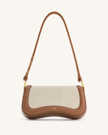 Borsa a tracolla Joy - Tela marrone