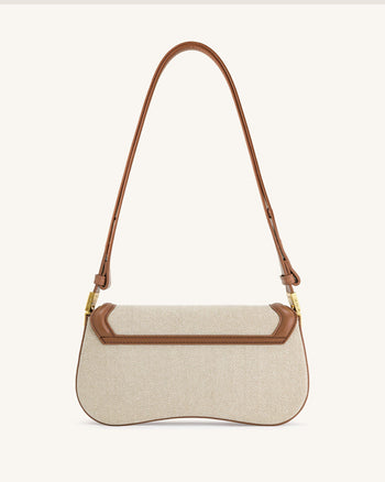 Borsa a tracolla Joy - Tela marrone