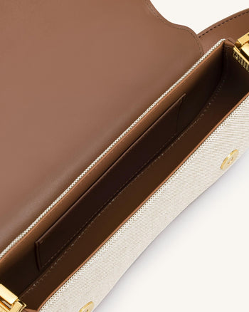 Borsa a tracolla Joy - Tela marrone