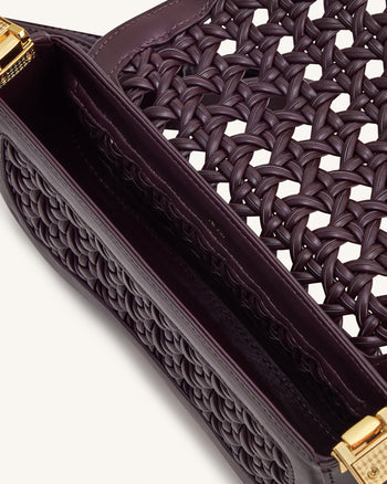 Joy Borsa a spalla intrecciata - Rosso scuro