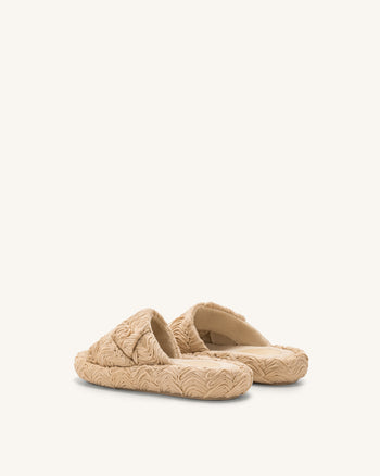 Lilah - Sandalo Intrecciato con Plateau - Beige