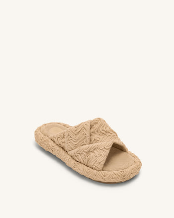 Lilah - Sandalo Intrecciato con Plateau - Beige