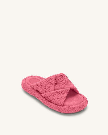 Lilah - Sandalo Intrecciato con Plateau - Rosa rossa