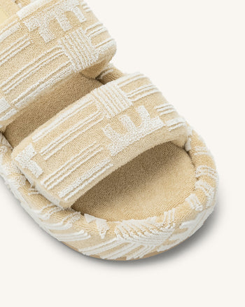 Lexi Sandalo a fascia Terry - Latte d'Avena