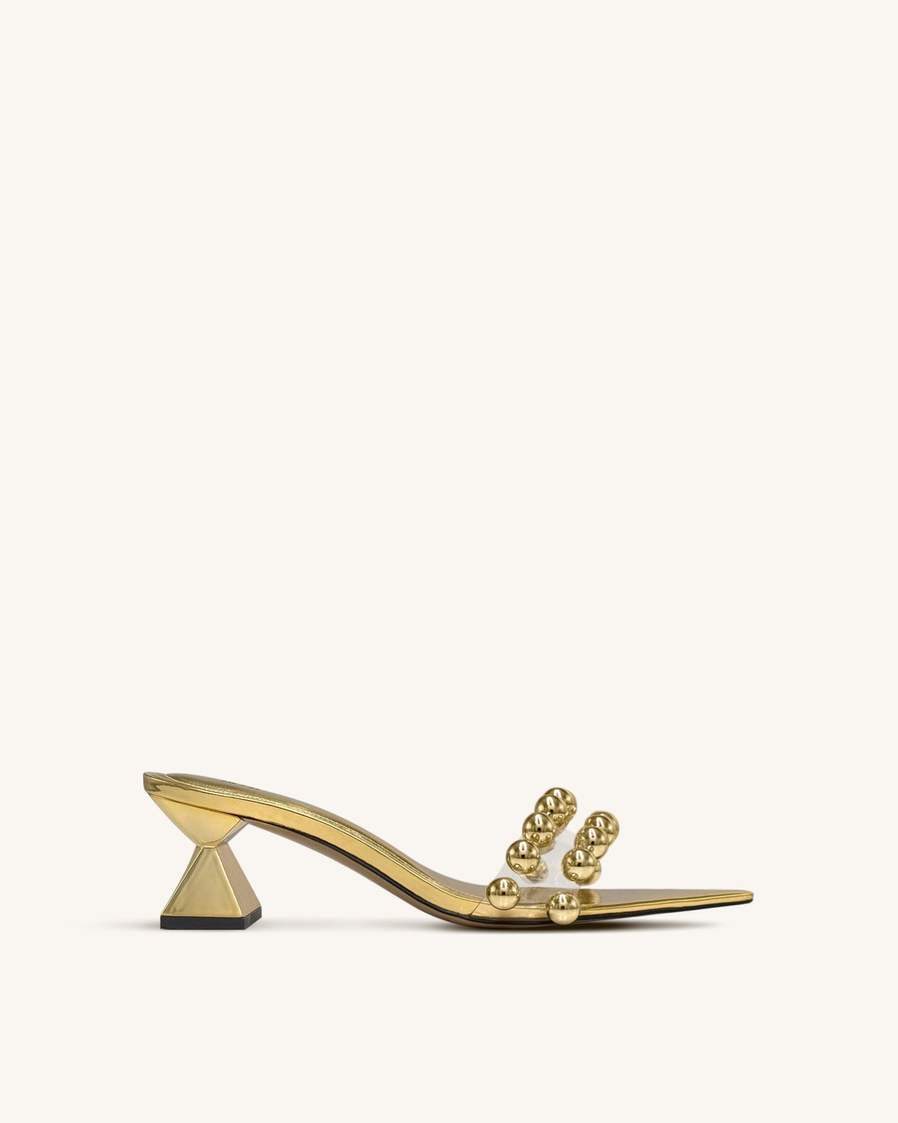 Gianna Mules con cinturino con perline - Oro