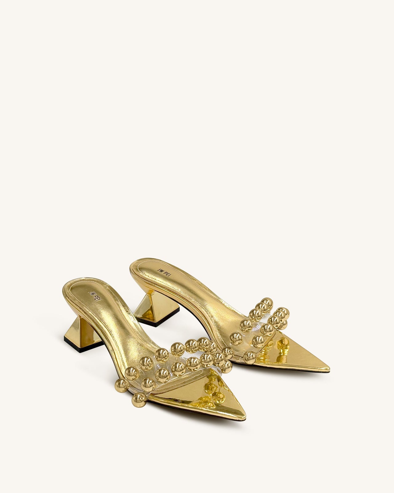 Gianna Mules con cinturino con perline - Oro