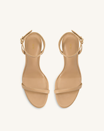 Alivia Sandali con Tacco in Metallo Dorato - Khaki