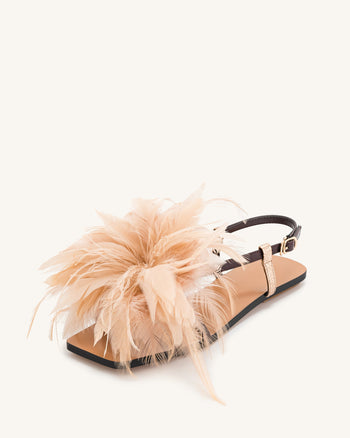 Sandali Fluffy Flats - Marrone