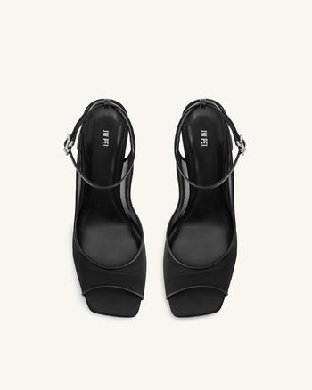 Serenity Sandali Slingback in Rete A Punta Aperta - Nero