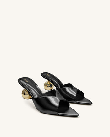 Ellie Mule Con Tacco Sfera - Nero