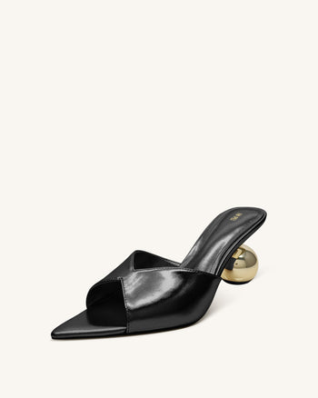Ellie Mule Con Tacco Sfera - Nero