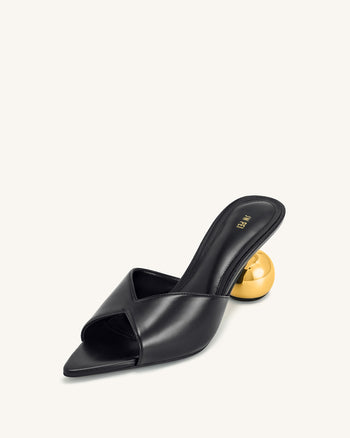 Ellie Mule Con Tacco Sfera - Nero