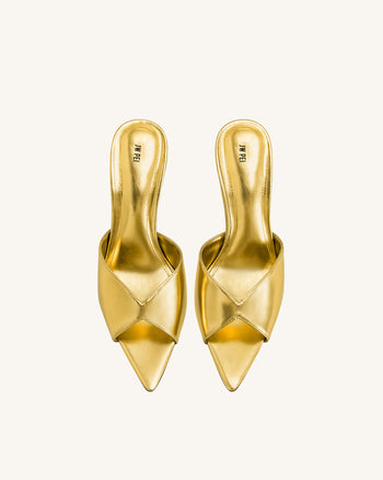 Ellie Mule Con Tacco Sfera - Oro