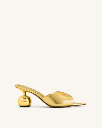 Ellie Mule Con Tacco Sfera - Oro