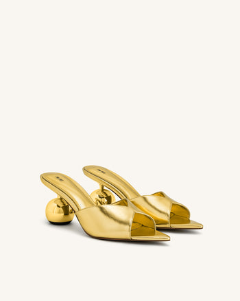 Ellie Mule Con Tacco Sfera - Oro