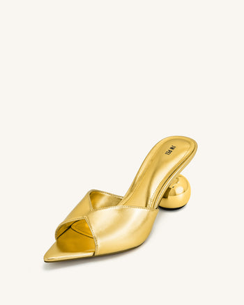 Ellie Mule Con Tacco Sfera - Oro