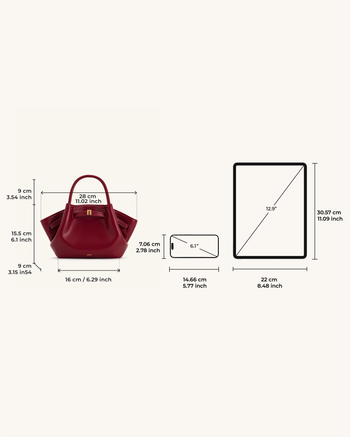 Hana Mini Borsa Tote - Bordeaux