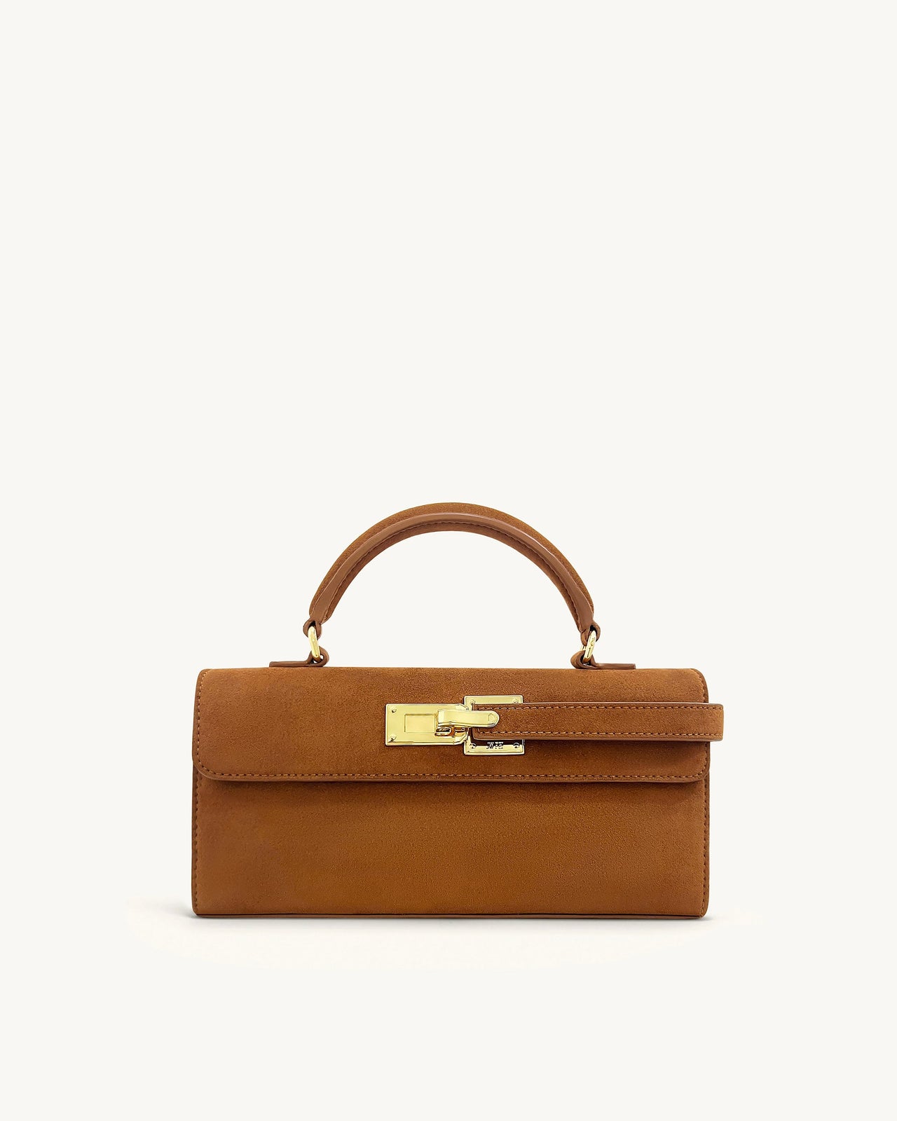 Keyla Borsa con manico superiore in suede sintetico - Marrone