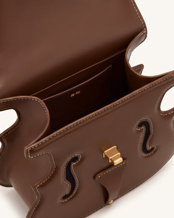 Borsa a mano a forma di violino - Marrone scuro