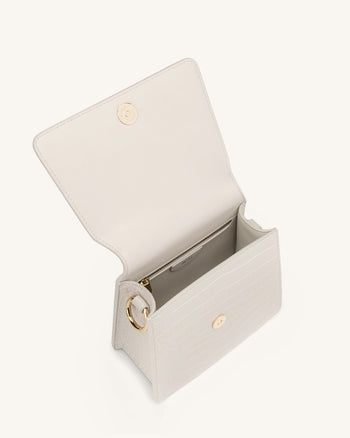 The Fae Top Handle Borsa - Ivory Cocco