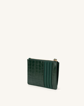 Quinn Zipper Carta a Mano- Dark Verde Cocco