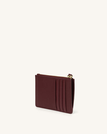 Quinn Phone Borsa- Burgumdy Vena Vegetariano Pelle