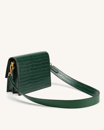 Mini Flap Borsa - Dark Verde Cocco