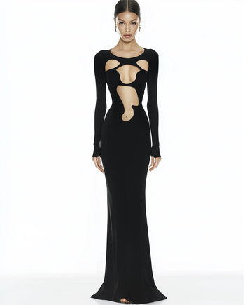 Ava Abito Bodycon Con Tagli - Nero