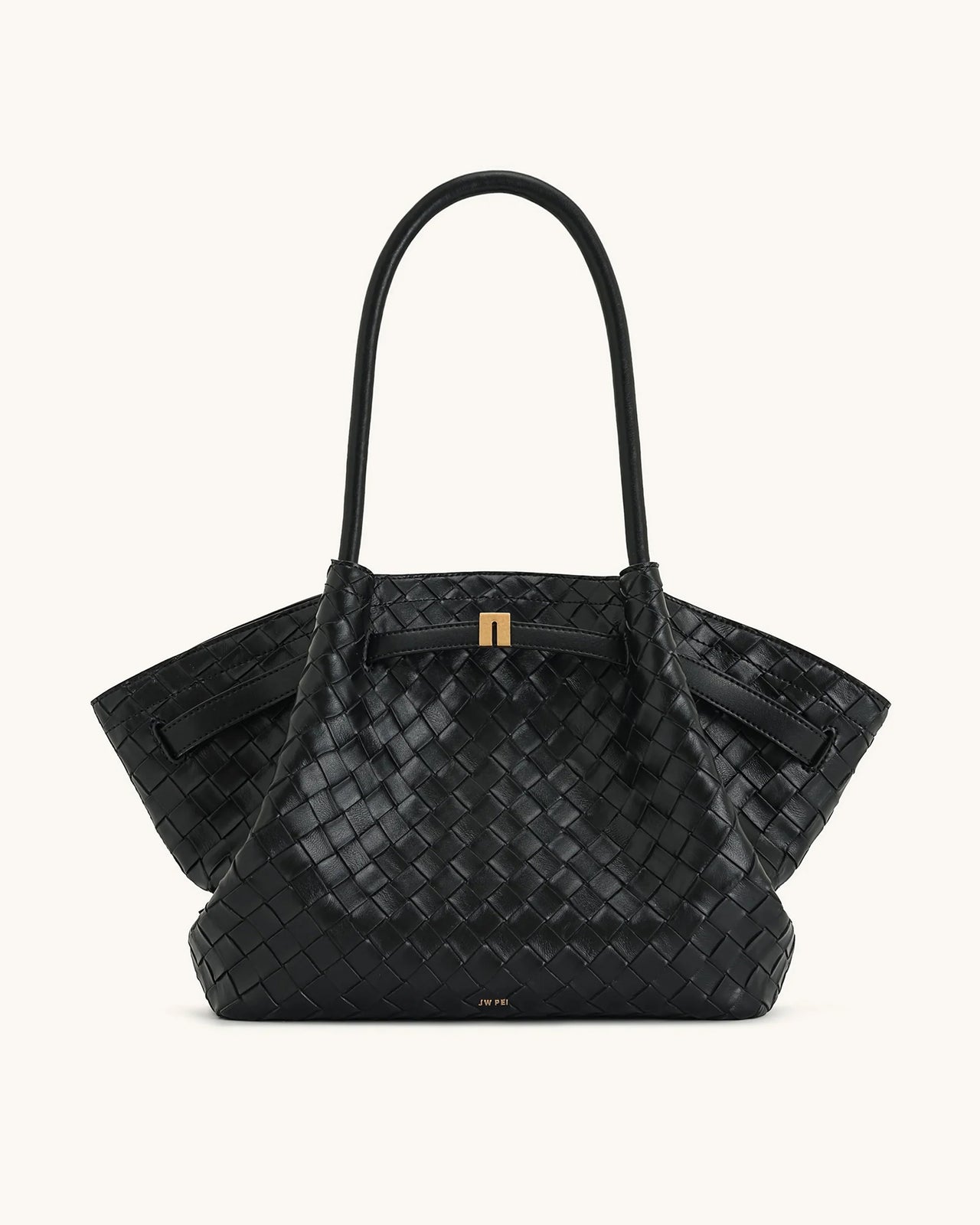 Hana Borsa tote in tessuto a trama larga - Nero